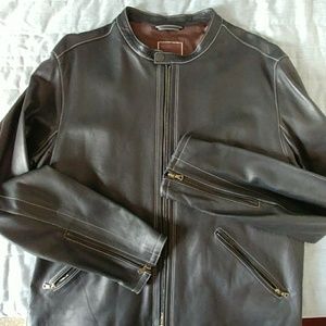 Coach Leather Racer Jacket Mens Size L